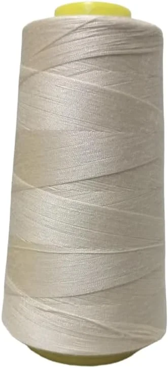 نخ خیاطی 3000 یاردی بژ، نخ چرخ خیاطی پلی استر برای لباس، بافتنی
