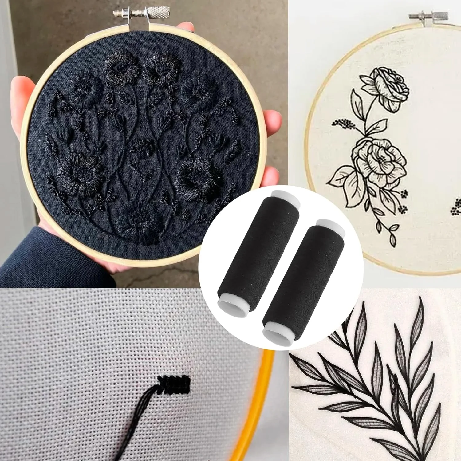 نخ پنبه مشکی 2 عددی