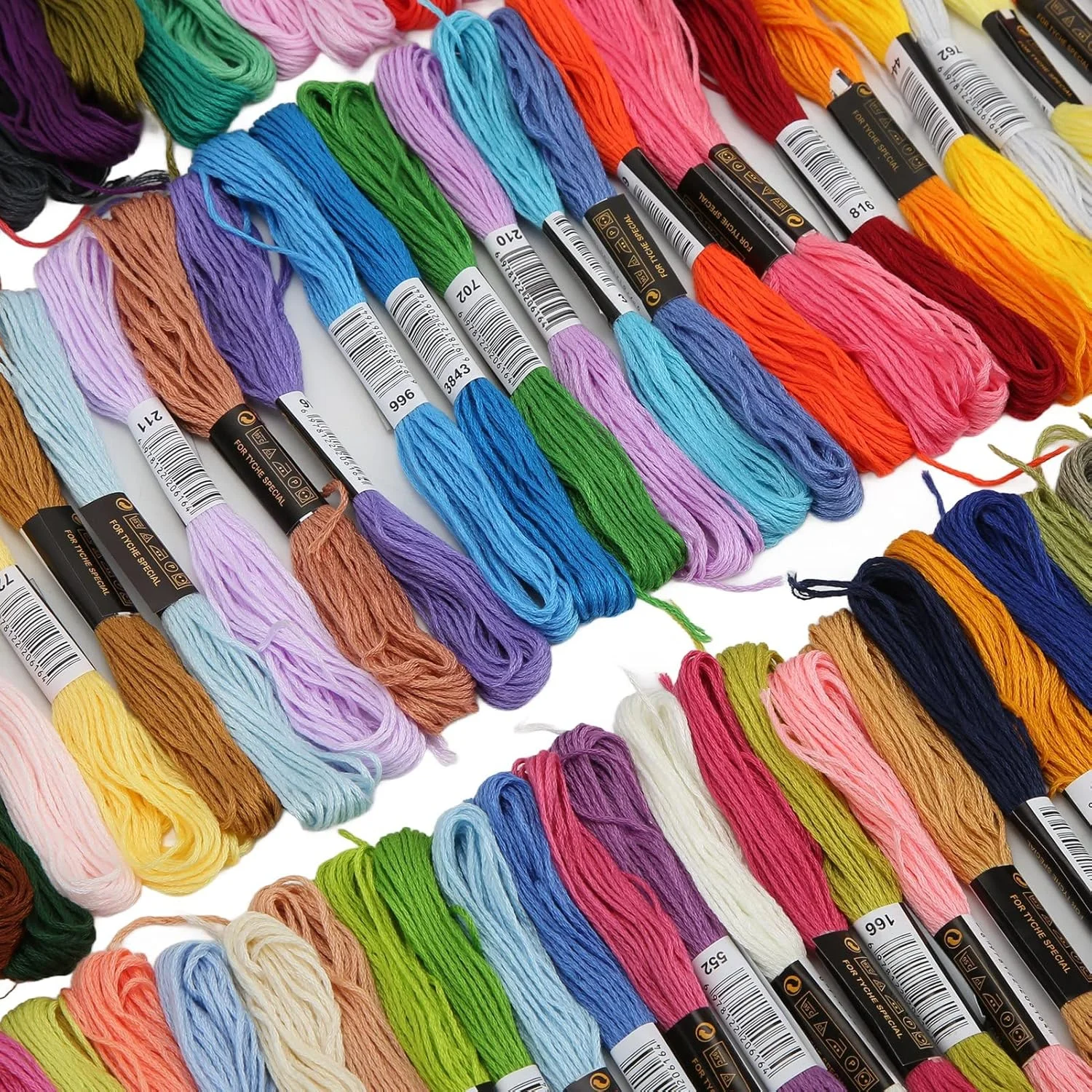 100 عدد نخ گلدوزی، نخ خیاطی، نخ گلدوزی پنبه ای، نخ های پلی استر رنگین کمانی برای خیاطی دستی و صنایع دستی DIY 100 عدد نخ گلدوزی، نخ خیاطی، نخ گلدوزی پنبه ای، نخ های پلی استر رنگین کمانی برای خیاطی دستی و صنایع دستی DIY