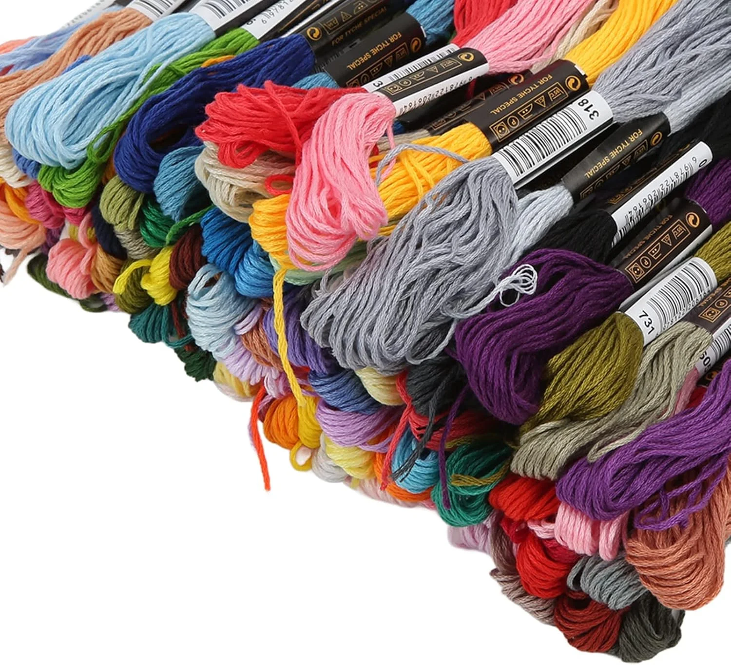 100 عدد نخ گلدوزی، نخ خیاطی، نخ گلدوزی پنبه ای، نخ های پلی استر رنگین کمانی برای خیاطی دستی و صنایع دستی DIY 100 عدد نخ گلدوزی، نخ خیاطی، نخ گلدوزی پنبه ای، نخ های پلی استر رنگین کمانی برای خیاطی دستی و صنایع دستی DIY