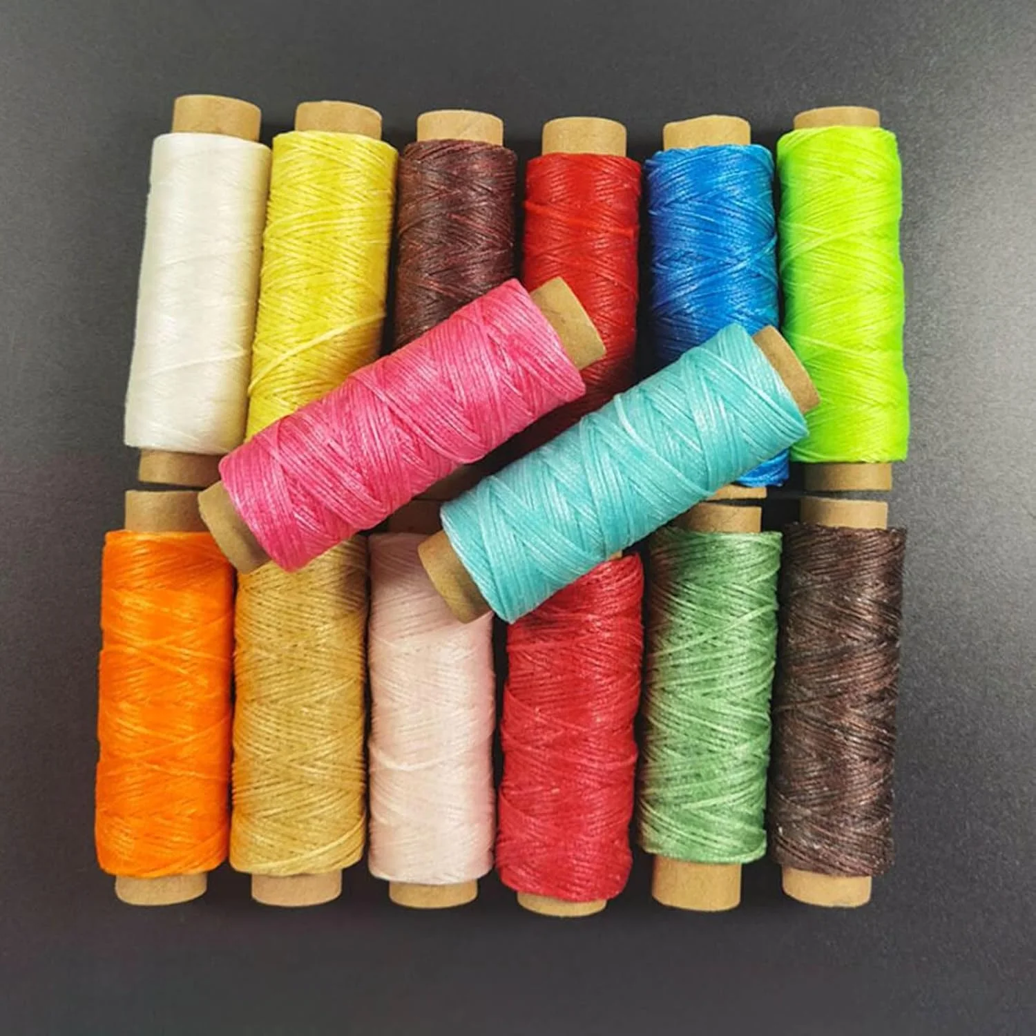 نخ موم زده چرمی ضخیم 0.8 میلی متری برای ابزار کاردستی نخ دوخت دستی 50 متری موتورهای دوخت موم تخت نخ موم زده چرمی ضخیم 0.8 میلی متری برای ابزار کاردستی نخ دوخت دستی 50 متری موتورهای دوخت موم تخت