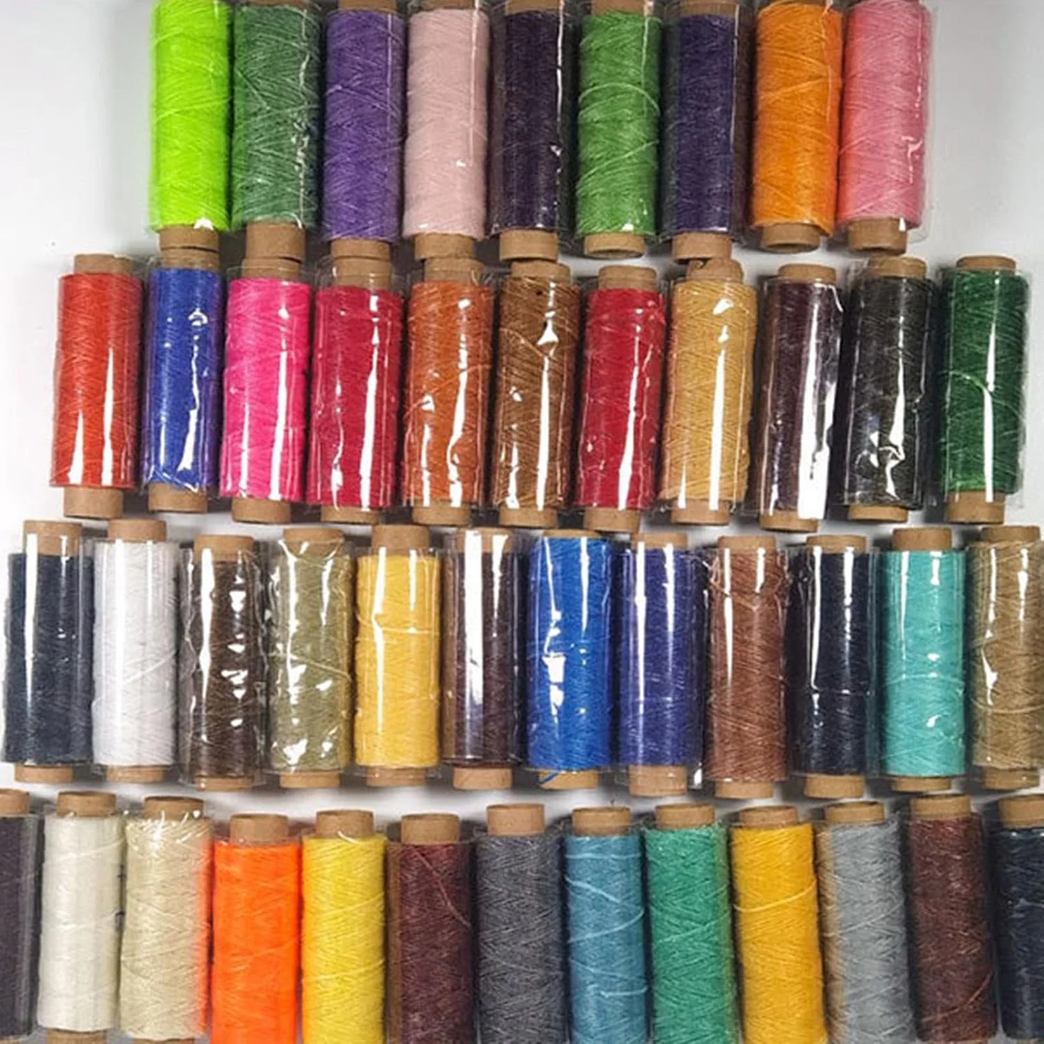 نخ موم زده چرمی ضخیم 0.8 میلی متری برای ابزار کاردستی نخ دوخت دستی 50 متری موتورهای دوخت موم تخت نخ موم زده چرمی ضخیم 0.8 میلی متری برای ابزار کاردستی نخ دوخت دستی 50 متری موتورهای دوخت موم تخت