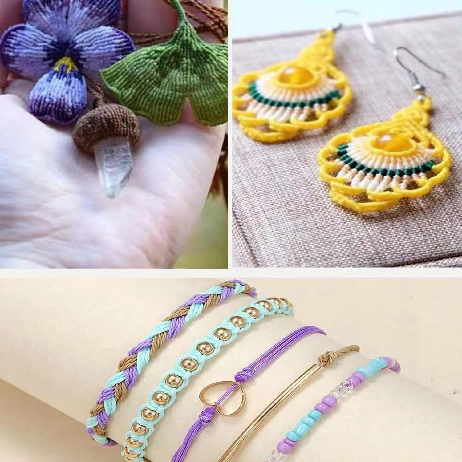 نخ موم زده گرد قرمز 0.55 میلی متری 60 متری، نخ دوخت پلی استر موم زده برای کاردستی و خیاطی DIY