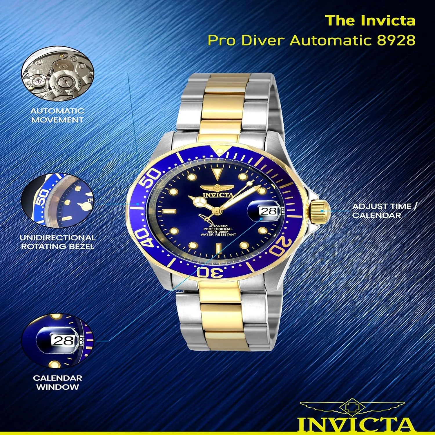 ساعت مچی مردانه اتوماتیک اینویکتا Pro Diver ساعت مچی مردانه اتوماتیک اینویکتا Pro Diver