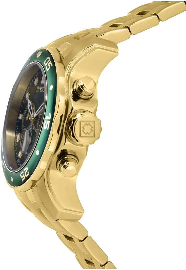 ساعت مچی مردانه اینویکتا مدل Pro Diver Collection کرنوگراف با روکش طلای 18 عیار و بند فلزی