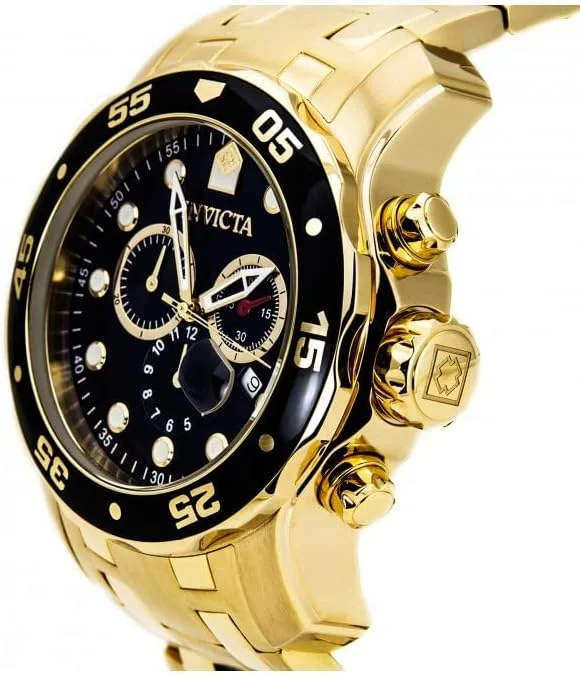 ساعت مچی مردانه اینویکتا Pro Diver Collection کرنوگراف با روکش طلای 18 عیار (مدل: 0072، 21954، 21958) ساعت مچی مردانه اینویکتا Pro Diver Collection کرنوگراف با روکش طلای 18 عیار (مدل: 0072، 21954، 21958)