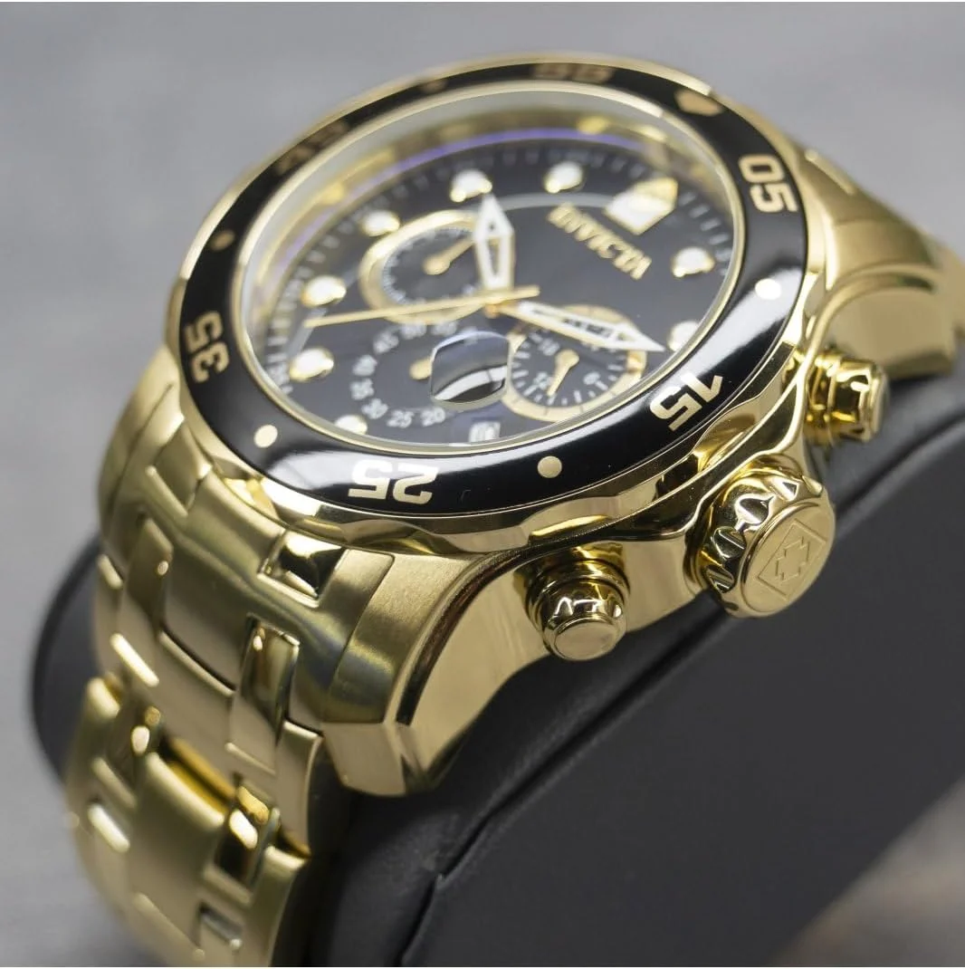 ساعت مچی مردانه اینویکتا Pro Diver Collection کرنوگراف با روکش طلای 18 عیار (مدل: 0072، 21954، 21958) ساعت مچی مردانه اینویکتا Pro Diver Collection کرنوگراف با روکش طلای 18 عیار (مدل: 0072، 21954، 21958)