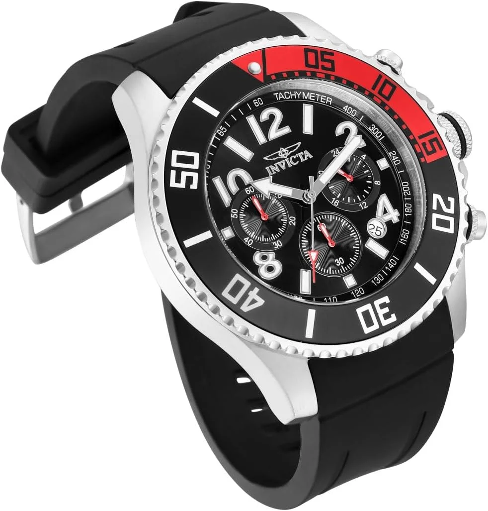 ساعت مچی مردانه اینویکتا مدل Pro Diver با قطر 48 میلیمتر، استیل ضد زنگ و پلییورتان، کرنوگراف کوارتز، مشکی (مدل: 15145, 13730, 13729) ساعت مچی مردانه اینویکتا مدل Pro Diver با قطر 48 میلیمتر، استیل ضد زنگ و پلییورتان، کرنوگراف کوارتز، مشکی (مدل: 15145, 13730, 13729)