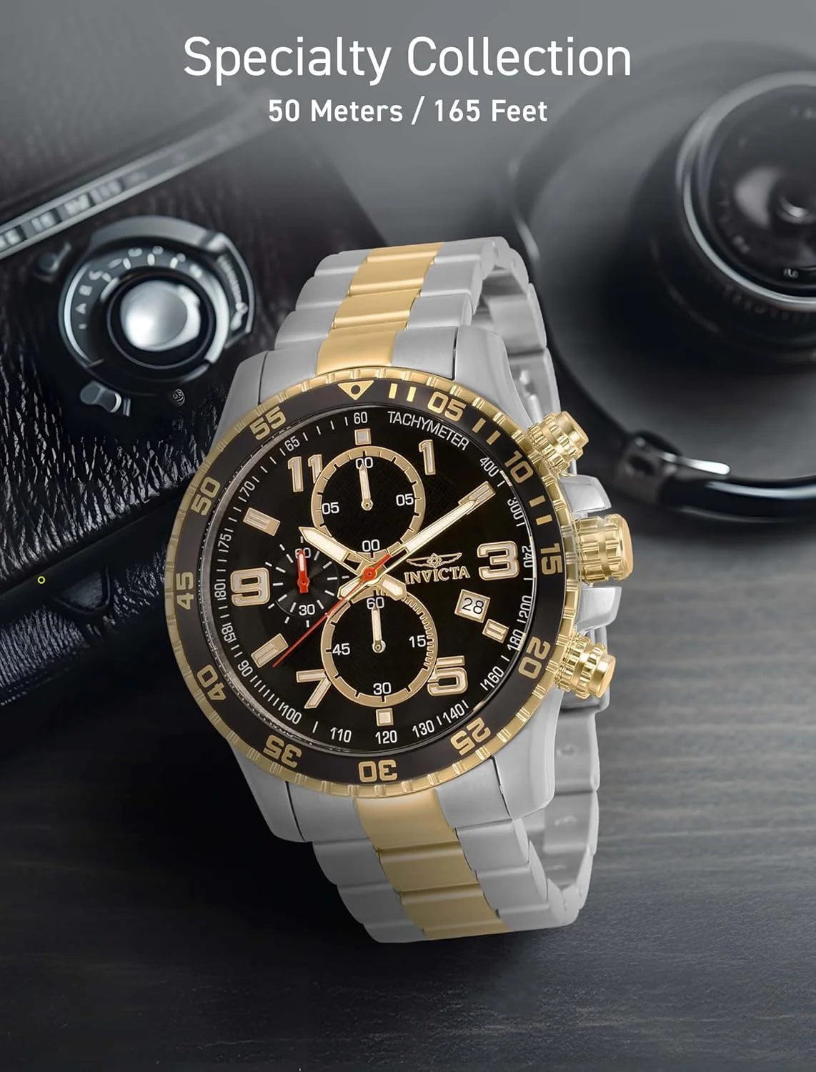 ساعت مچی مردانه اینویکتا مدل Specialty Chronograph با صفحه بافت دار و بدنه استیل ساعت مچی مردانه اینویکتا مدل Specialty Chronograph با صفحه بافت دار و بدنه استیل