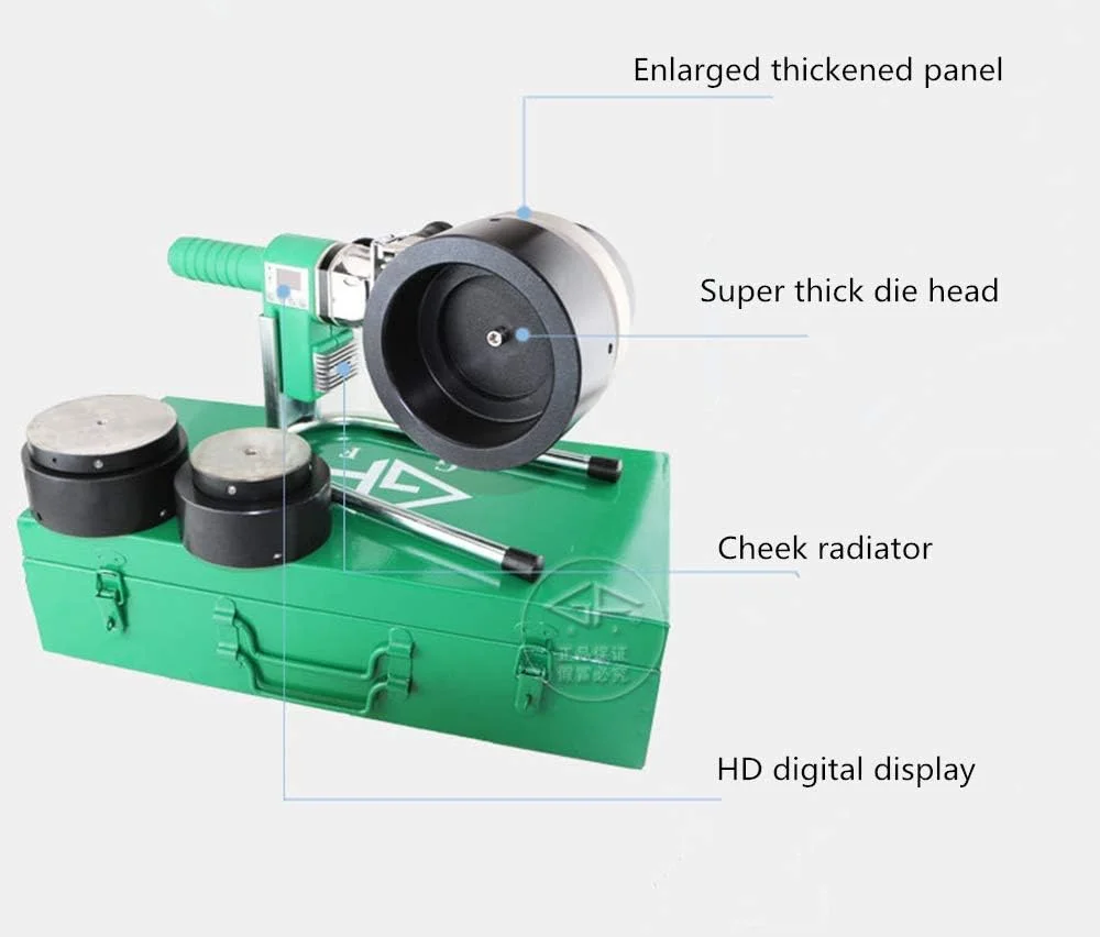 دستگاه جوش لوله LZFuiop با صفحه نمایش دیجیتال، دستگاه جوش لوله آب، دستگاه جوش پلاستیک ذوب داغ، برای جوشکاری PPR، PE، PP