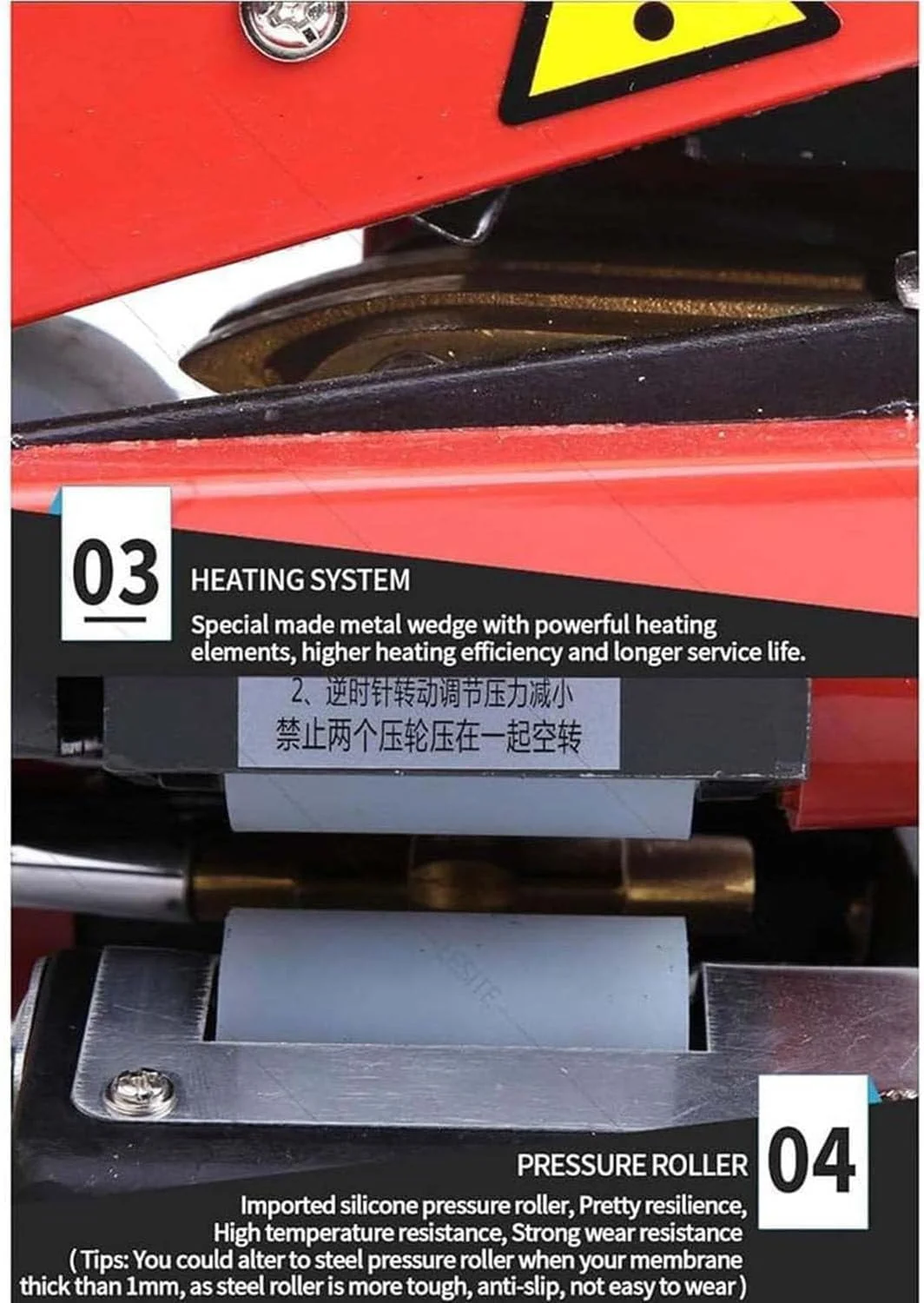 دستگاه جوش ژئوممبران صعودی، دستگاه جوش گوه داغ HDPE 800 وات، دستگاه جوش ژئوممبران غشای پلاستیکی قدرتمند 32 تا 842 درجه فارنهایت، دستگاه جوش پوشش ژئوتکستایل، 10 سانتی متر