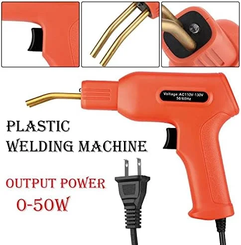 کیت جوش پلاستیک WRQzxcv برای تعمیر 50 وات، کیت ابزار گاراژ جوشکار دستی، مجموعه ابزار، دستگاه منگنه گرم، منگنه، دستگاه تعمیر PVC، تعمیر سپر خودرو، کیت ابزار جوشکاری، مجموعه ابزار