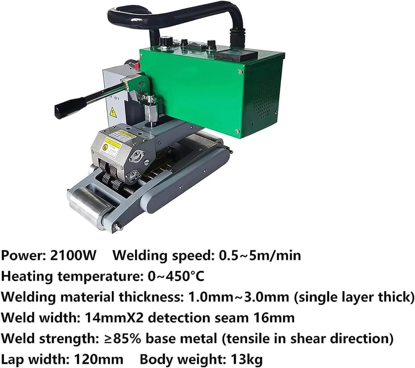 دستگاه جوش پلاستیک برای ژئوممبران HDPE، کیت جوشکار گوه داغ 2100 واتی برای آب بندی فیلم های ضخیم PE PVC EVA در تونل ها