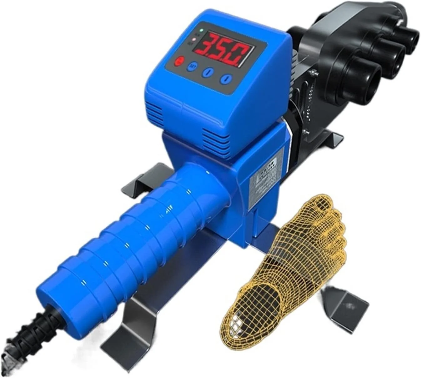 دستگاه جوش لوله قابل تنظیم 1000W/800W اتوی لحیم کاری لوله جوش پلاستیک PB/PP/PE/PPR ابزار ذوب داغ گرمایش لوله 63/32 میلی متر (800W C)