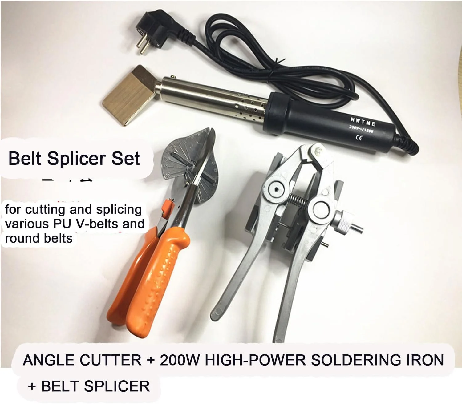 دستگاه جوش تسمه گرد PU، اتوی لحیم کاری دستی 200 وات + اتصال دهنده با دقت بالا + انبر زاویه دار، تنظیم دما 150℃~400℃، دستگاه ذوب گرم اتصال دهنده تسمه محرک، برای نوارهای پلاستیکی دستگاه جوش تسمه گرد PU، اتوی لحیم کاری دستی 200 وات + اتصال دهنده با دقت بالا + انبر زاویه دار، تنظیم دما 150℃~400℃، دستگاه ذوب گرم اتصال دهنده تسمه محرک، برای نوارهای پلاستیکی
