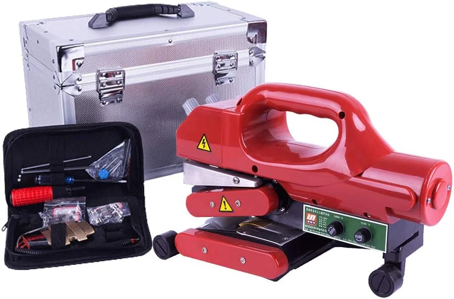 دستگاه جوش ژئوممبران پلاستیکی JDOSHIS، دستگاه جوش لب به لب داغ برای HDPE/LDPE/PVC/EVA/ECB/PP، نمایشگر دیجیتال، عرض جوش 12.5mmx2، عرض همپوشانی 10cm، مدل LST800 (غلتک فشار ژل سیلیکا، 220 ولت)