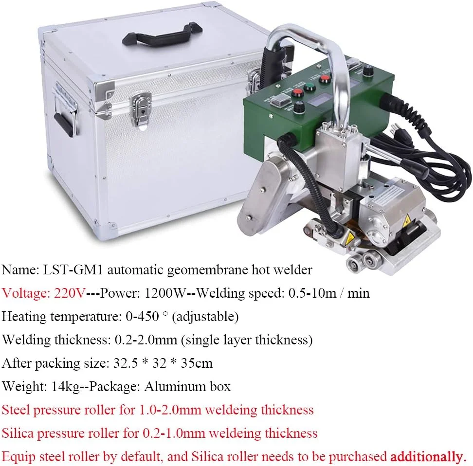 دستگاه جوشکاری اتوماتیک صعودی JDOSHIS 220V LST-GM1، دستگاه آب بندی جوشکاری لبه داغ برای ژئوممبران HDPE LDPE PVC EVA فیلم پلاستیکی غشایی تونل تخته ضد آب فیلم ضد نفوذ 0.2mm-2.0mm
