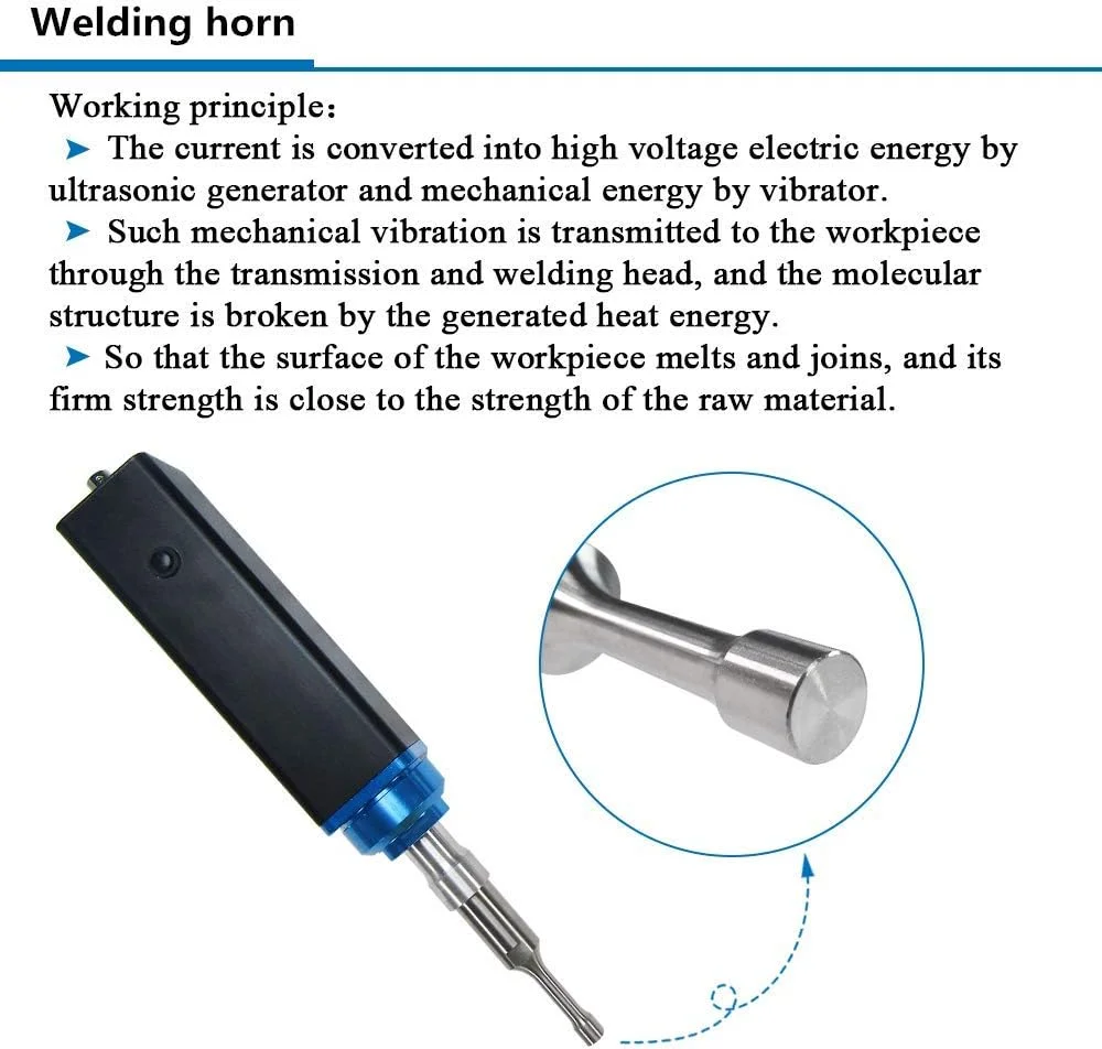دستگاه جوش نقطه ای اولتراسونیک دستی GZDodek برای جوشکاری پلاستیک (جوشکار با شاخ صاف)