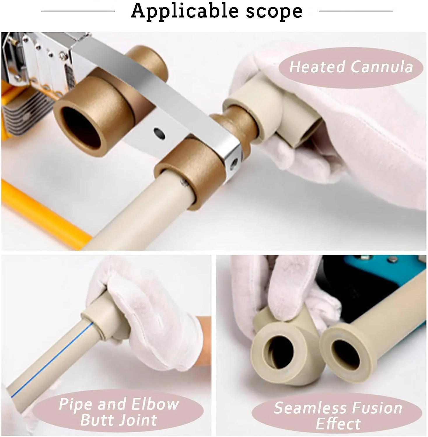 دستگاه جوش لوله فیوژن، دستگاه جوش لوله PPR، دستگاه ذوب گرم، ابزار جوش لوله پلاستیکی برای کیت جوش لوله، برای PPR، PE، PP(B)