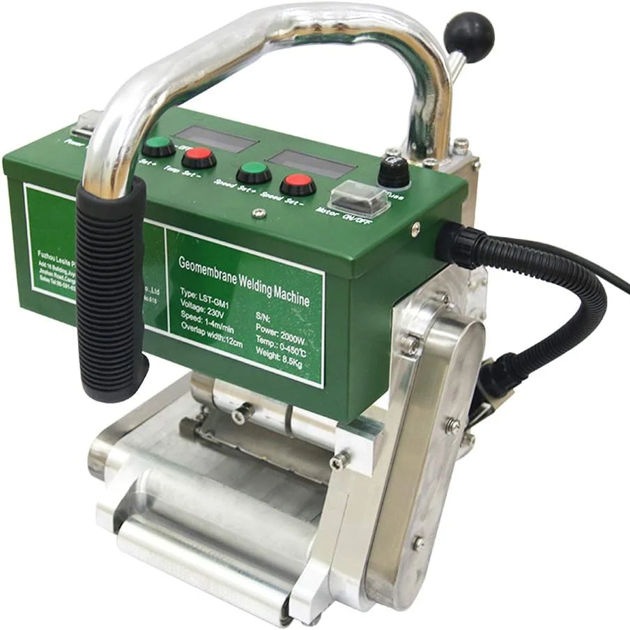 دستگاه جوشکاری اتوماتیک صعودی گوه داغ GZDZHP 220V مدل LST-GM1، دستگاه آب بندی برای ژئوممبران HDPE LDPE PVC EVA فیلم پلاستیکی غشایی تونل ضد آب، فیلم ضد نفوذ 0.2mm-2.0mm