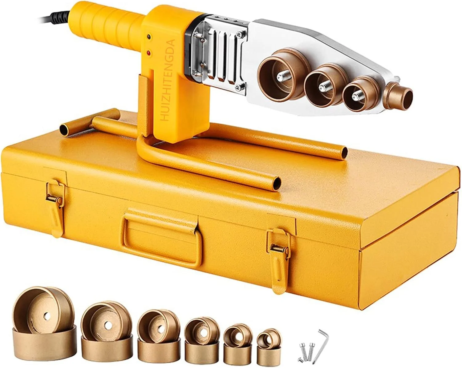 دستگاه جوش لوله پلاستیکی HUIZHITENGDA 220V 800W 20Mm-63Mm به همراه کیت ابزار گرمایشی و سری برای لوله های پلاستیکی PPR PB PE