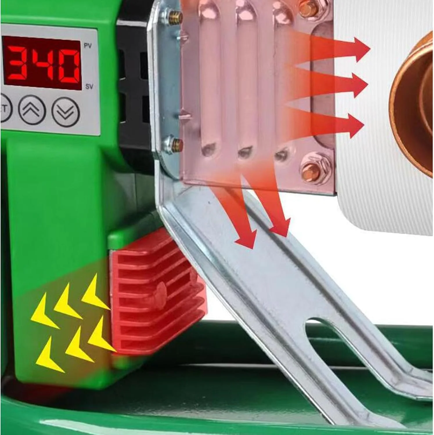 دستگاه جوش لوله پلاستیکی HYZHANHONG 110V، ابزار جوشکاری لوله پلاستیکی مناسب برای PP/PPR/PB/PE