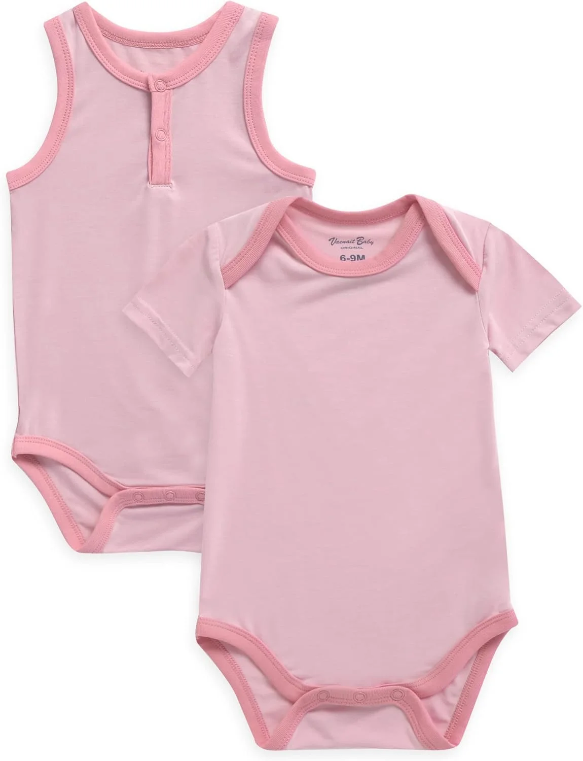 ست بادی رکابی و آستین کوتاه نوزادی Vaenait Baby Bamboo، 2 عددی، مناسب نوزاد، کودک نوپا، پسر و دختر