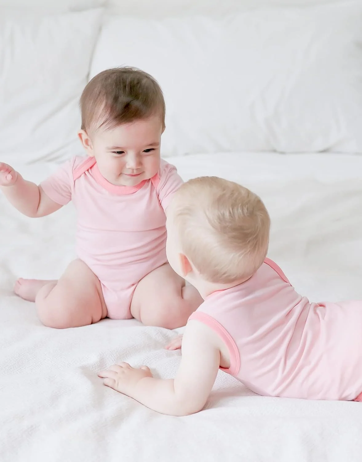 ست بادی رکابی و آستین کوتاه نوزادی Vaenait Baby Bamboo، 2 عددی، مناسب نوزاد، کودک نوپا، پسر و دختر ست بادی رکابی و آستین کوتاه نوزادی Vaenait Baby Bamboo، 2 عددی، مناسب نوزاد، کودک نوپا، پسر و دختر