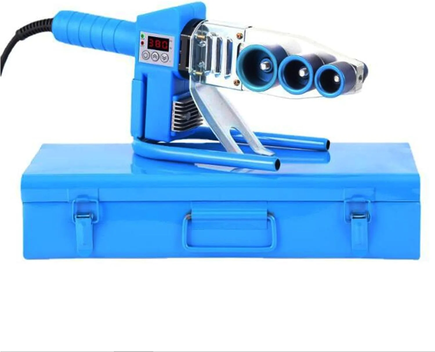 دستگاه جوش لوله پلاستیکی HYZHANHONG، دستگاه جوش فیوژن لوله Pe/Pb/Ppr با نمایشگر دیجیتال هوشمند، اتلاف حرارت دوگانه، همراه با قیچی و پوسته آهنی