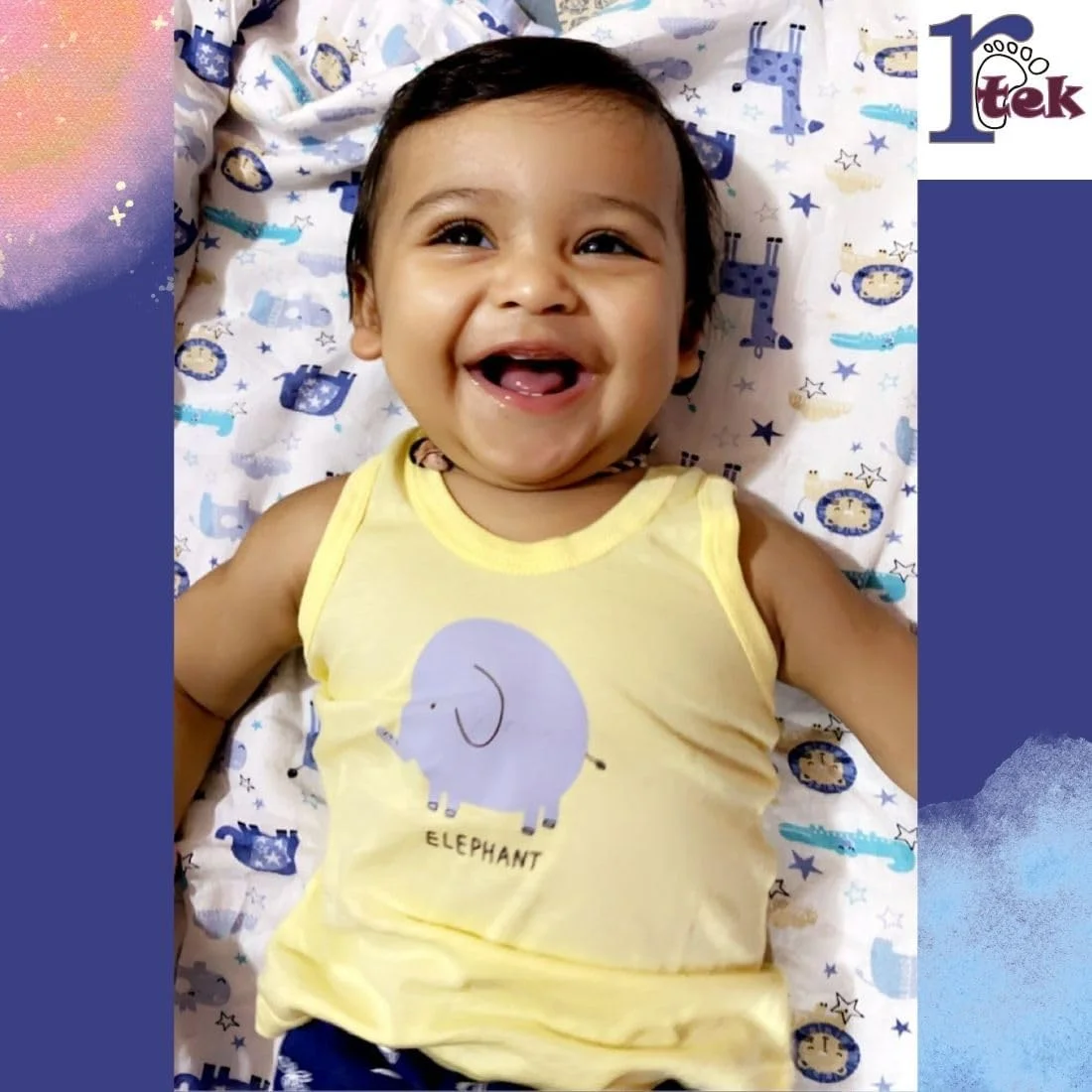 ست زیرپوش نخی چاپ‌دار REVOLTEK مناسب نوزاد، لباس تابستانی، زیرپوش بدون آستین برای کودکان، زیرپوشی رکابی، تاپ رکابی دخترانه/پسرانه، بسته 6 عددی