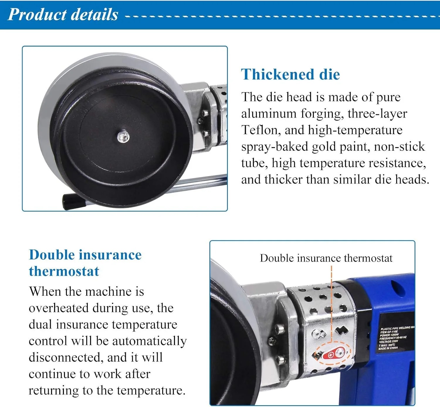 دستگاه جوش لوله پلاستیکی DMUNIZ، دستگاه جوش لوله آب، دستگاه جوش ذوب گرم لوله پلاستیکی برای جوشکاری PPR/PE/PP