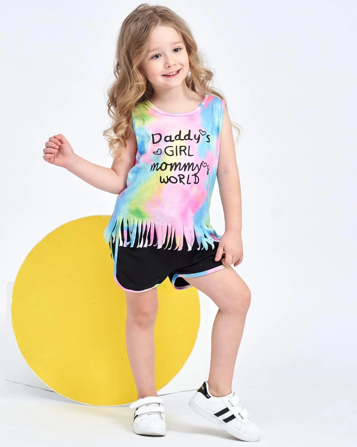 ست لباس تابستانی دخترانه Mikrdoo شامل تاپ رکابی و شورت، لباس نوزادی دخترانه 2 تکه