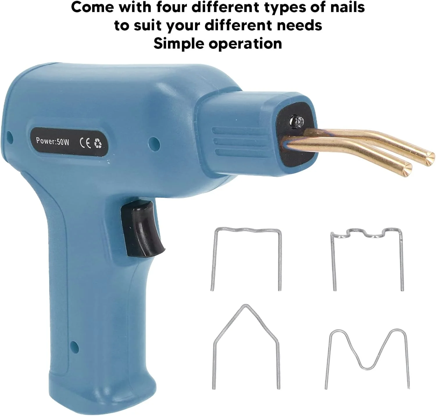 دستگاه جوش پلاستیک منگنه داغ 50 وات، دستگاه تعمیر خودرو، کیت جوشکار تعمیر سپر خودرو با 4 نوع میخ (فیروزه ای) دستگاه جوش پلاستیک منگنه داغ 50 وات، دستگاه تعمیر خودرو، کیت جوشکار تعمیر سپر خودرو با 4 نوع میخ (فیروزه ای)