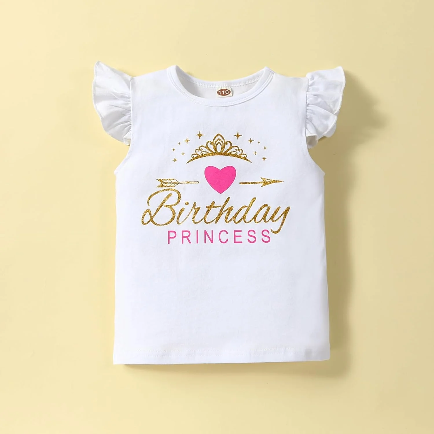 LYQTloml لباس تولد پرنسس دخترانه بچه گانه، تاپ رکابی و دامن توتو توری خالدار