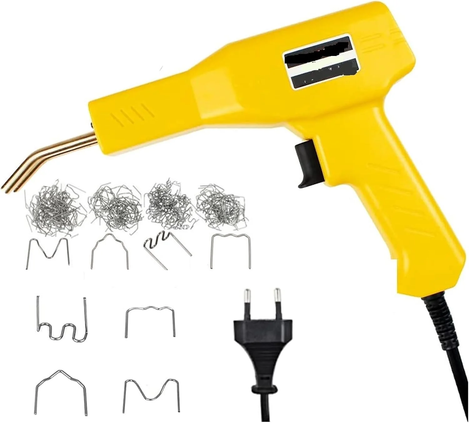 دستگاه جوش پلاستیک Gxyglsgysgjs، تفنگ حرارتی جوش پلاستیک، اتوی لحیم کاری سپر زرد، کیت ابزار تعمیر سپر، جوشکار پلاستیک منگنه داغ (زرد 400 عددی)