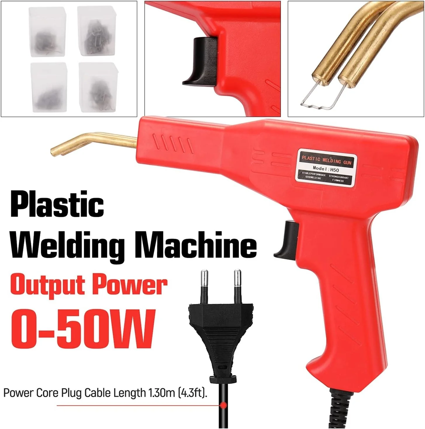 کیت جوش پلاستیک GZDcjsc برای تعمیر، دستگاه جوش پلاستیک گاراژی، دستگاه لحیم کاری، اتوی لحیم کاری برای خودرو، منگنه پلاستیکی، کیت ابزار تعمیر، مجموعه ابزار، کیت تعمیر سپر خودرو، مجموعه ابزار منگنه (نوع 4)