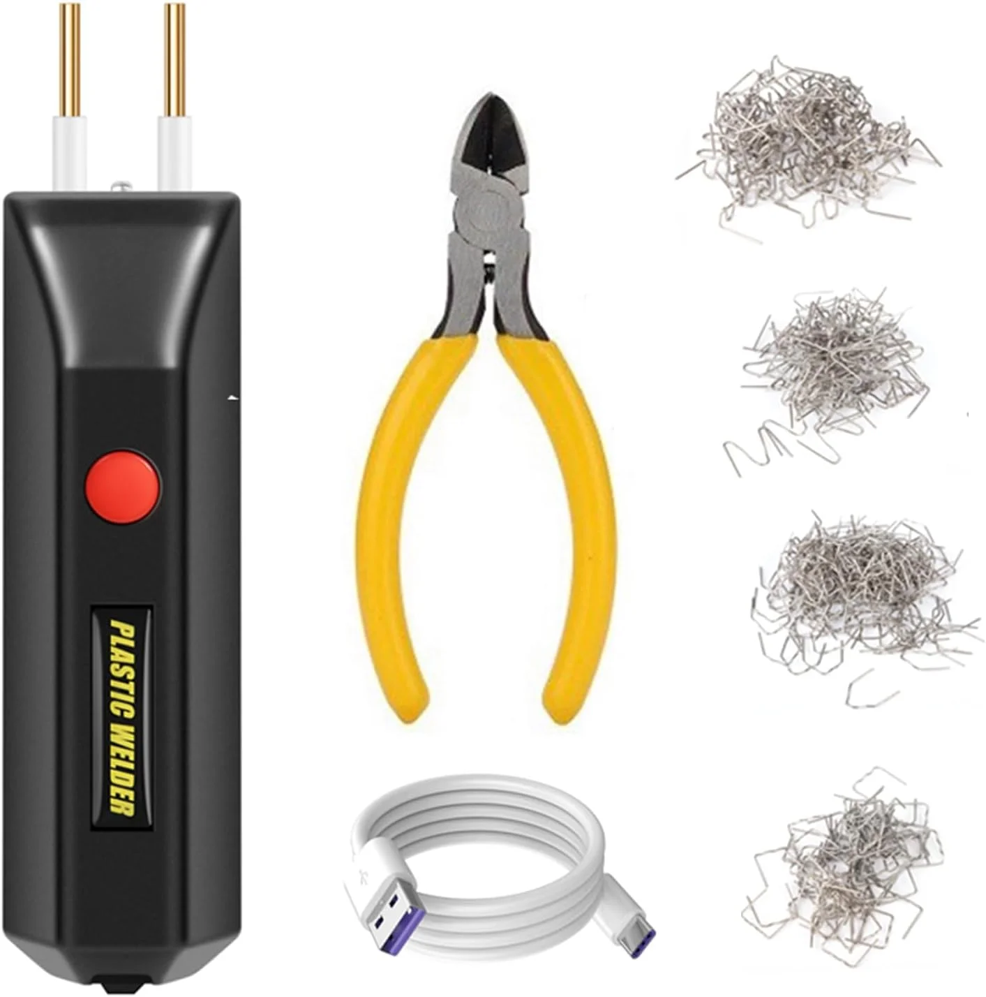 دستگاه جوش پلاستیک بی سیم Joleritc با 400 عدد منگنه، دستگاه جوش دستی کوچک برای تعمیر ترک پلاستیک سپر خودرو