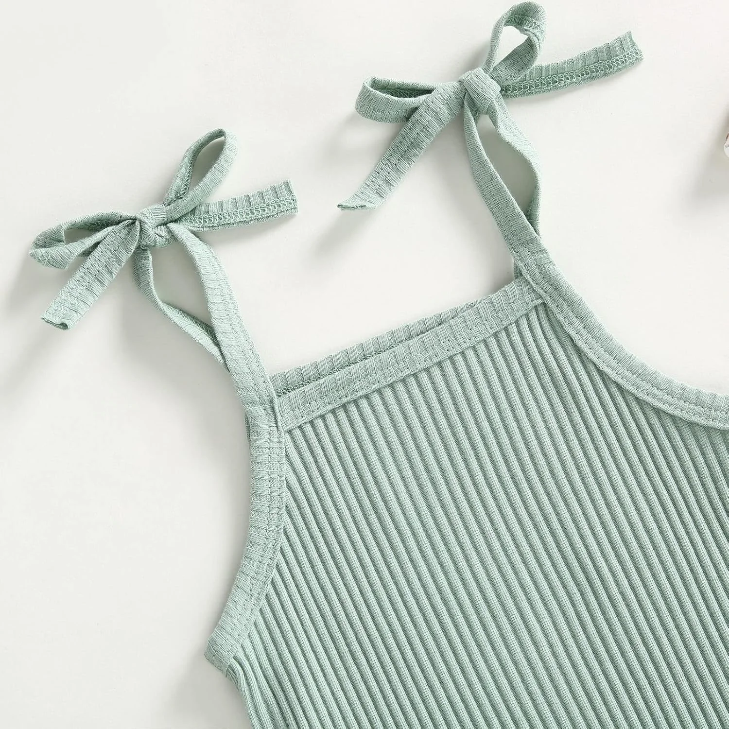 ست لباس نوزادی دخترانه Kuriozud، شامل تاپ بادی رکابی و شورت پفی چیندار، مناسب فصل تابستان، 2 تکه ست لباس نوزادی دخترانه Kuriozud، شامل تاپ بادی رکابی و شورت پفی چیندار، مناسب فصل تابستان، 2 تکه