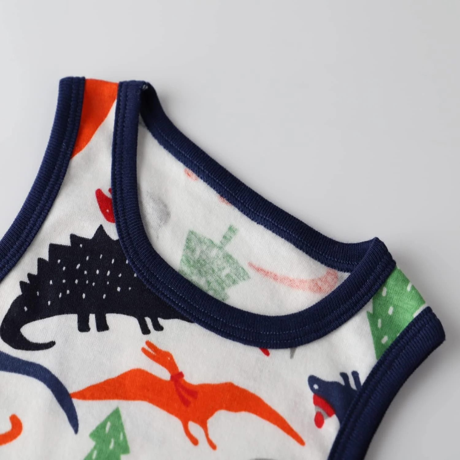 ست 3 عددی تاپ های تانک تابستانی پسرانه و دخترانه LeeXiang، زیرپوش های طرح کارتونی (رنگ دایناسور، 6 سال) ست 3 عددی تاپ های تانک تابستانی پسرانه و دخترانه LeeXiang، زیرپوش های طرح کارتونی (رنگ دایناسور، 6 سال)