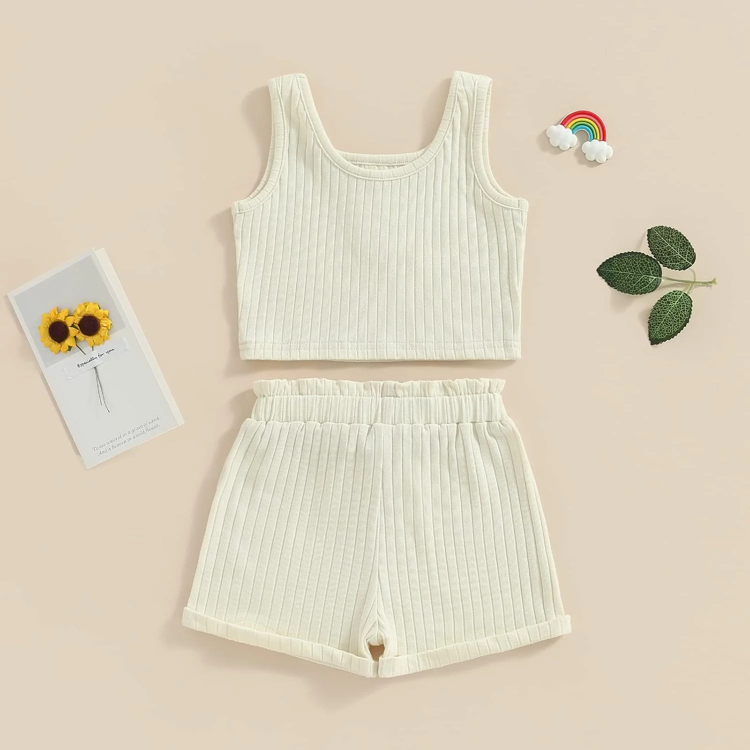 ست لباس دخترانه بچه گانه Ledy Champswiin، تاپ و شورت رنگ ثابت مناسب تابستان، 1 تا 8 سال ست لباس دخترانه بچه گانه Ledy Champswiin، تاپ و شورت رنگ ثابت مناسب تابستان، 1 تا 8 سال