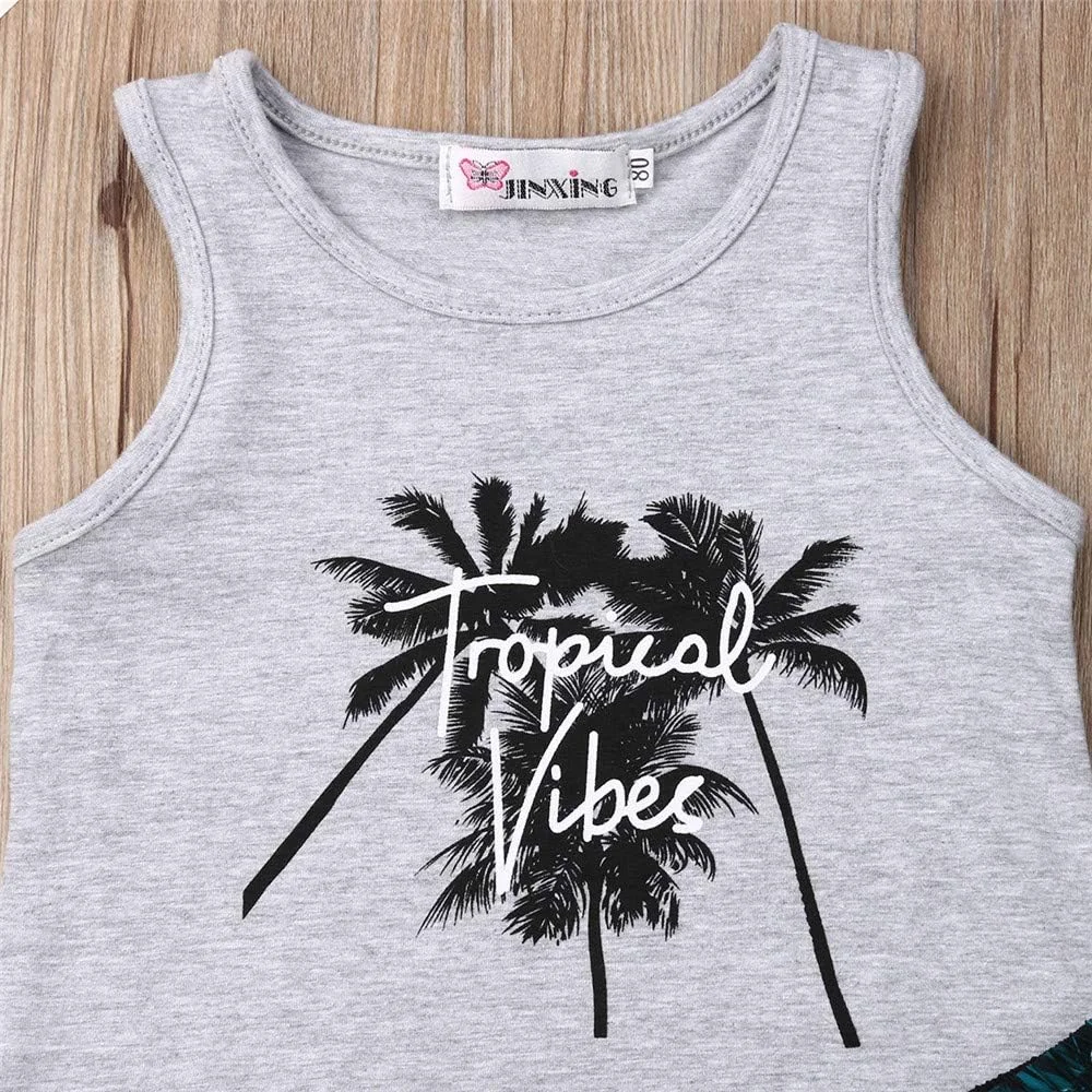 ست شورت و تاپ پسرانه نوزادی و نوپا طرح Mamas Boy، آستین حلقه ای، تی شرت + شورت ساحلی طرح نخل، مناسب فصل تابستان، خاکستری، سایز 12-18 ماه ست شورت و تاپ پسرانه نوزادی و نوپا طرح Mamas Boy، آستین حلقه ای، تی شرت + شورت ساحلی طرح نخل، مناسب فصل تابستان، خاکستری، سایز 12-18 ماه