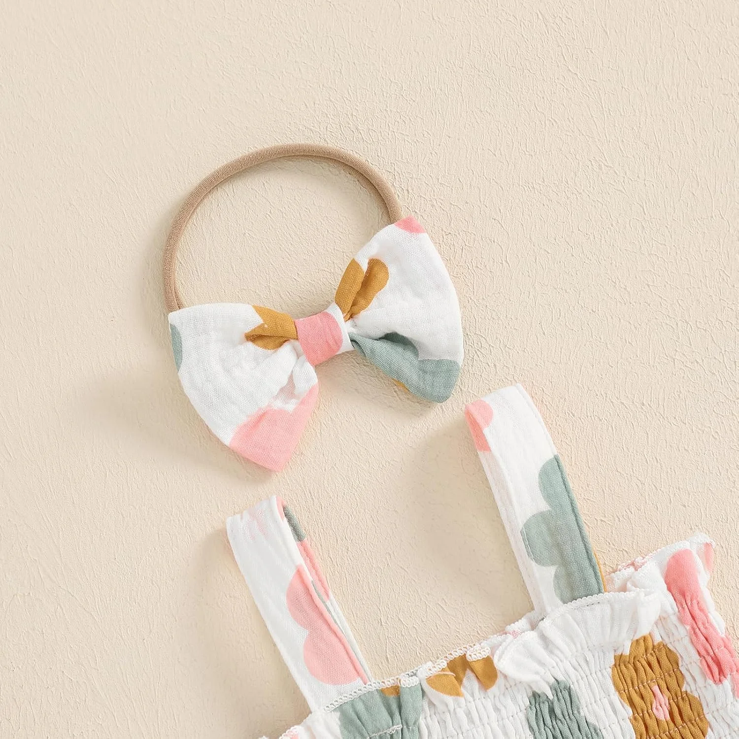 ست لباس تابستانی نوزاد دختر Kayotuas، تاپ بدون آستین طرح گلدار و شلوارک بلومر به همراه هدبند پاپیونی، لباس غیر رسمی ست لباس تابستانی نوزاد دختر Kayotuas، تاپ بدون آستین طرح گلدار و شلوارک بلومر به همراه هدبند پاپیونی، لباس غیر رسمی