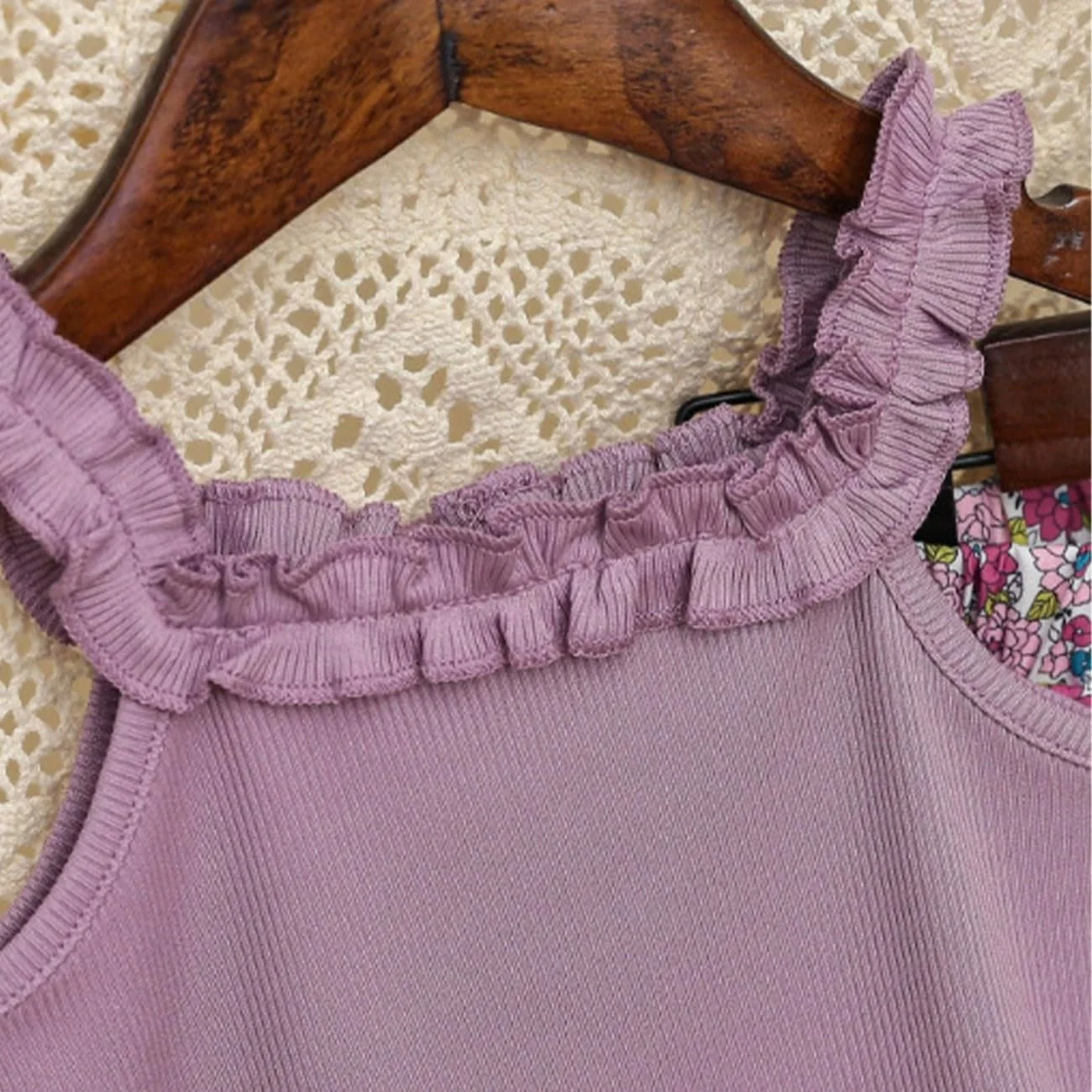 ست تاپ رکابی نوزادی دخترانه HEOXIN + شورت گلدار فانوسی، تاپ بدون آستین چین دار نوزاد، شلوار طرح گل با کمر کشی برای عکاسی 6 ماهه تا 3 ساله، بنفش ست تاپ رکابی نوزادی دخترانه HEOXIN + شورت گلدار فانوسی، تاپ بدون آستین چین دار نوزاد، شلوار طرح گل با کمر کشی برای عکاسی 6 ماهه تا 3 ساله، بنفش