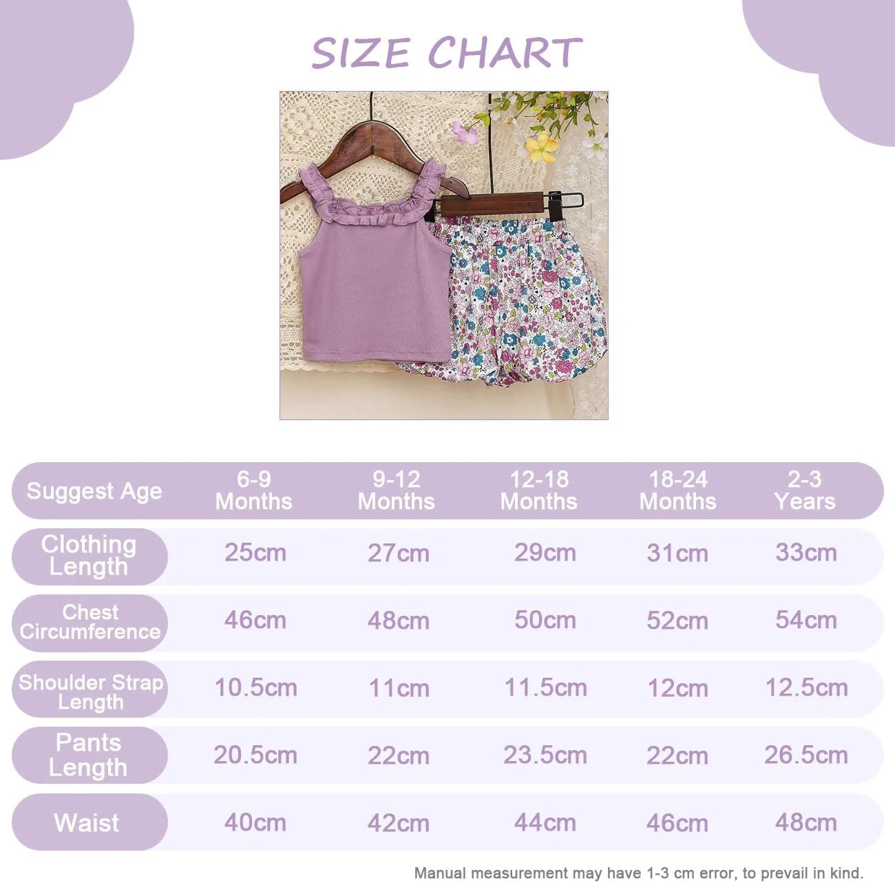 ست تاپ رکابی نوزادی دخترانه HEOXIN + شورت گلدار فانوسی، تاپ بدون آستین چین دار نوزاد، شلوار طرح گل با کمر کشی برای عکاسی 6 ماهه تا 3 ساله، بنفش ست تاپ رکابی نوزادی دخترانه HEOXIN + شورت گلدار فانوسی، تاپ بدون آستین چین دار نوزاد، شلوار طرح گل با کمر کشی برای عکاسی 6 ماهه تا 3 ساله، بنفش