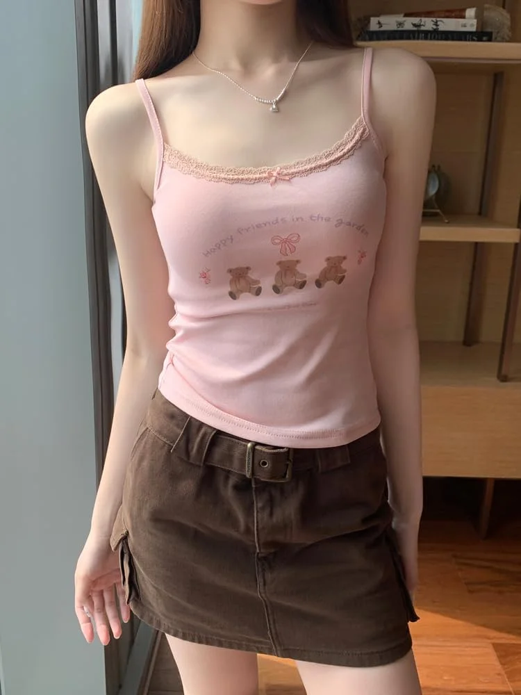 تاپ رکابی نوزادی طرح قلب گلدار Y2k، تاپ کوتاه و بامزه، تاپ بندی تابستانی، تاپ کمیسول Coquette تاپ رکابی نوزادی طرح قلب گلدار Y2k، تاپ کوتاه و بامزه، تاپ بندی تابستانی، تاپ کمیسول Coquette