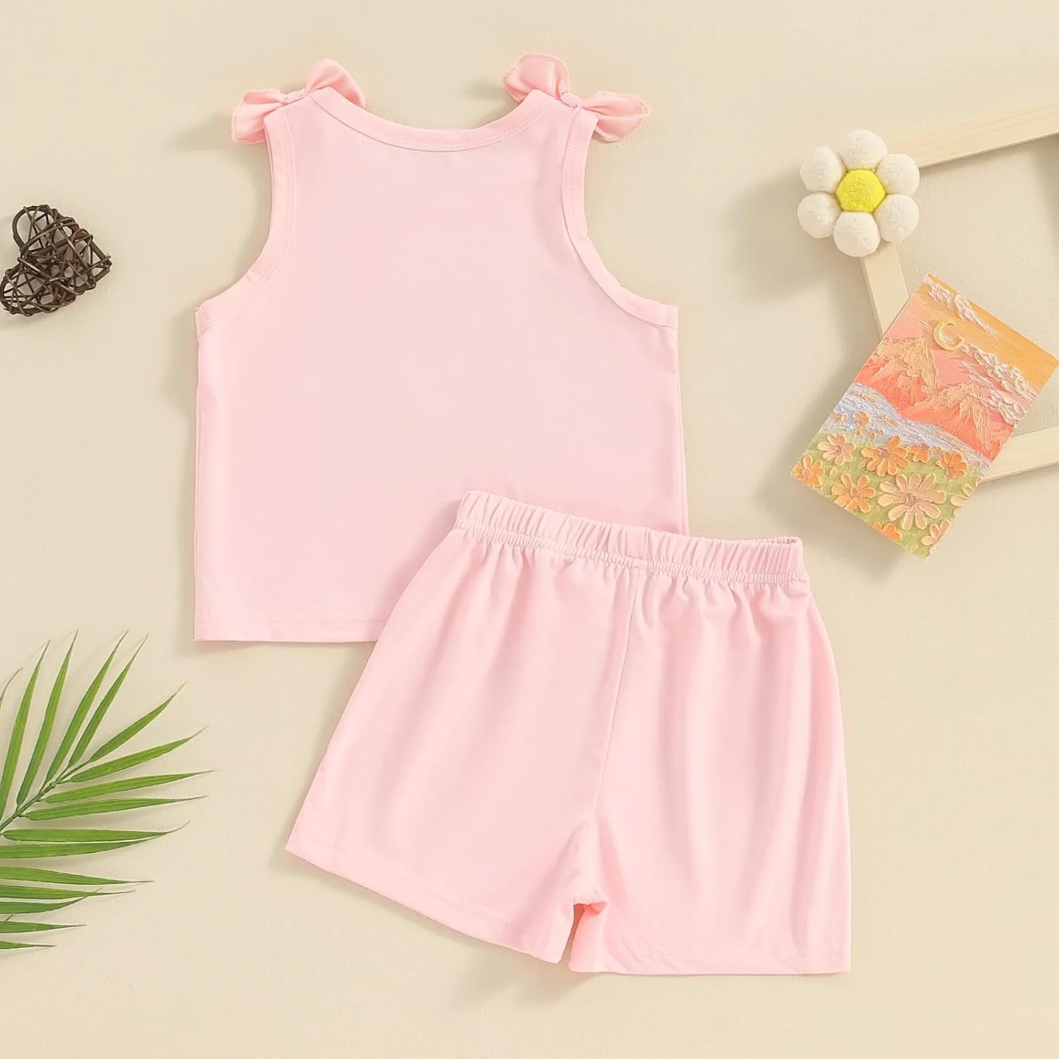 لباس تابستانی دخترانه Fernvia برای کودکان نوپا، ست تاپ بدون آستین و شورت، سایزهای 2T 3T 4T 5T 6T 7T، ست 2 تکه لباس تابستانی دخترانه Fernvia برای کودکان نوپا، ست تاپ بدون آستین و شورت، سایزهای 2T 3T 4T 5T 6T 7T، ست 2 تکه