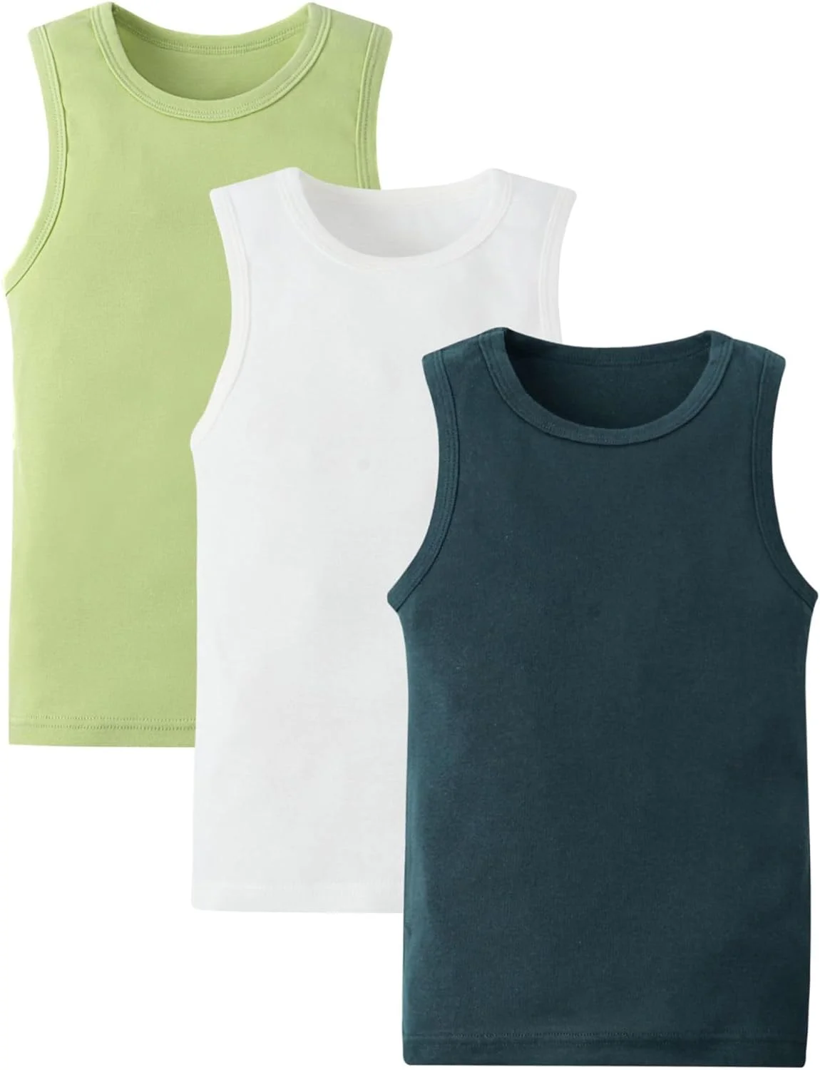 تاپ نخی بچگانه ANIMQUE، بسته 3 عددی جلیقه پسرانه و دخترانه با طرح کارتونی