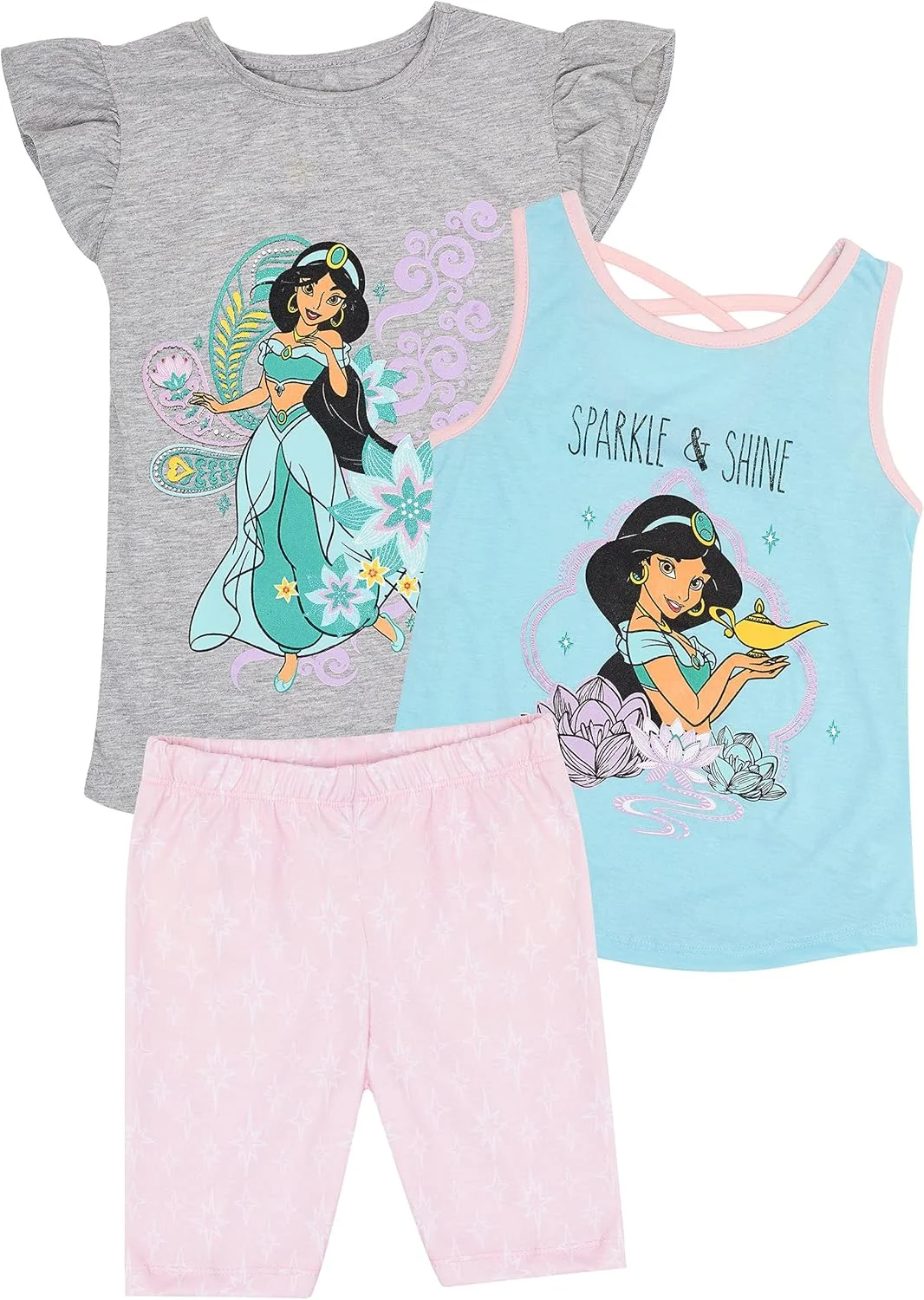 ست تی شرت، تاپ و شورت پرنسس دیزنی نوزاد دخترانه 3 تکه
