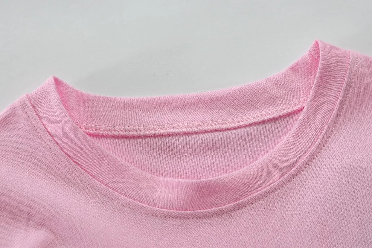 تی شرت دخترانه بچه گانه آستین کوتاه چین دار، تیشرت نخی طرح دار، مناسب 2 تا 7 سال