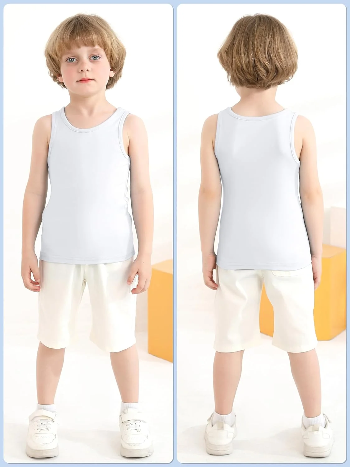 تاپ رکابی بچگانه Cooraby بسته 6 عددی، زیرپوش نرم برای پسران و دختران